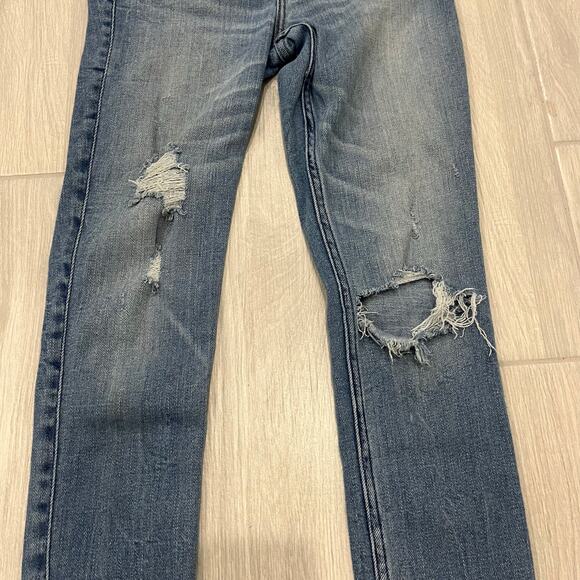 Abercrombie & Fitch Junior's 2R Super Skinny High Rise Floral Embroidery Jeans - Picture 3 of 7